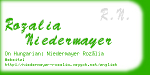rozalia niedermayer business card
